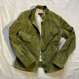 Danier Suede Leather Olive Green Women’s Jacket